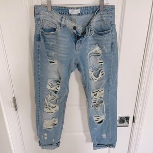 Casual Ripped Boyfriend Jeans